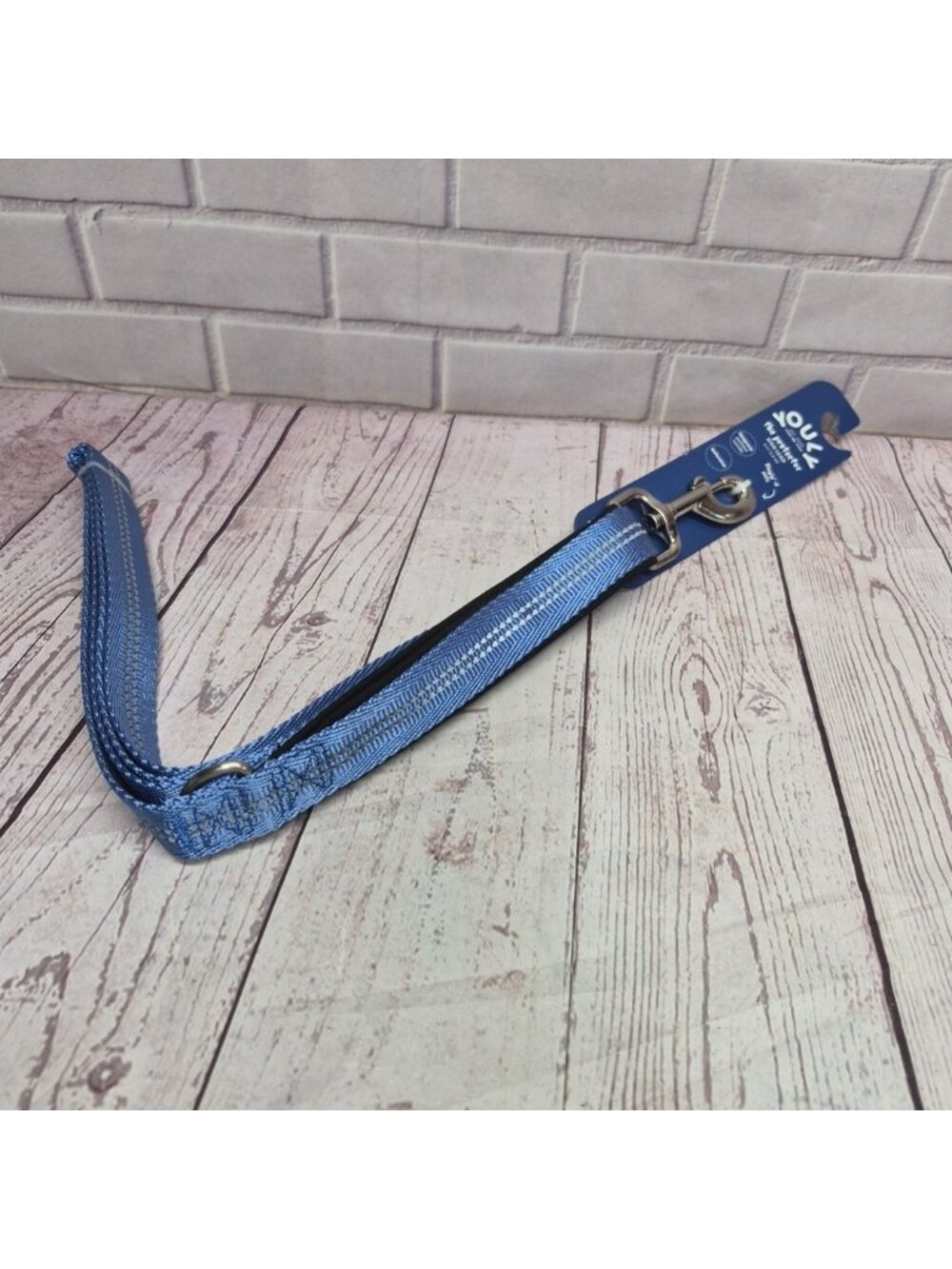 YOULY‎ The Protector Lead Rope Reflective Dog Leash, Blue, Padded Handle 6 ft.